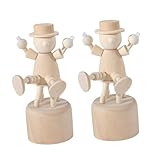 SOPOTUTU 2 Piezas De Adorno De De Madera Decoración Artesanal Figura De De Imitación Para Color Beige
