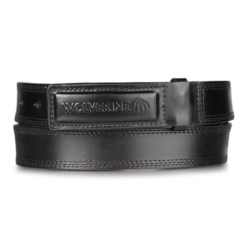Wolverine mens Full Grain Leather Belt | Heavy Duty | Utility | Tactical | Rugged | Durable | Metal Buckle