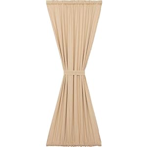 VHC Brands Farmhouse 72"x40" Door Panel Tan Rod Pocket Burlap Window Curtains VHC Brands Farmhouse 72×40 Door Panel Tan Rod Pocket Burlap Window Curtains