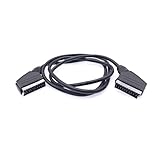 JZK 1.5 m SCART-Kabel, SCART-Kabel, Stecker auf Stecker, 21-poliger Stecker, Anschlusskabel für Audio und Video, DVD, HDTV, AV und Digital-TV
