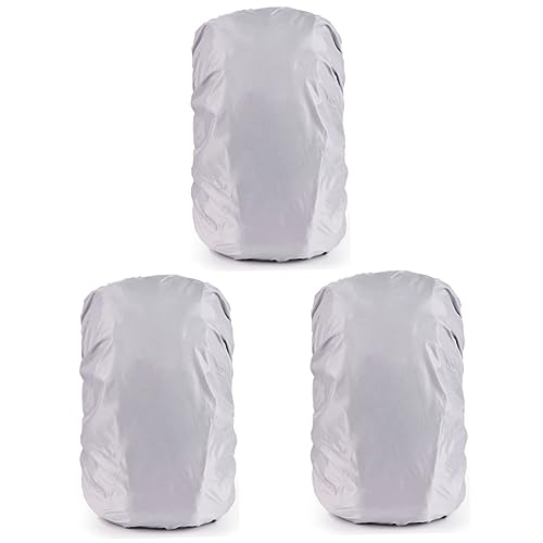 Yardwe 3pcs Backpack Rain Cover Outdoor Bag Protector Lightweight Silver Rainproof Pack Cover for Hiking Travel and Climbing