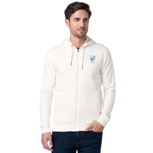 Image of Being Human Men's Solid Cotton Blend Long Sleeve Soft Hoody
