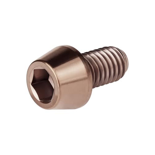 Image of Titanium Ti Bolt M5x9 16 18 20 25 30 35 40 45 50 55 60mm Tapered Head Screws Pack of 4 (M5x9mm, Bronze)
