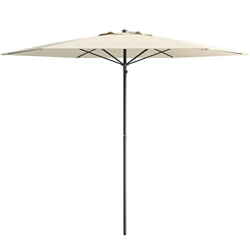 CorLiving UV and Wind Resistant 7.5' Beach or Patio Umbrella in White