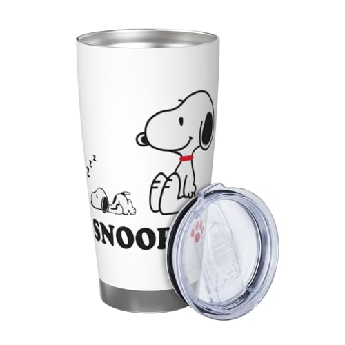 マグカップ スヌーピー (4) コーヒーカップ コンビニカップ 保冷 保温 タンブラー ステンレス製 大容量 真空断熱マグ 蓋付き 持ち運び 直接ドリップ 車用 600ml Straw Three-piece Set