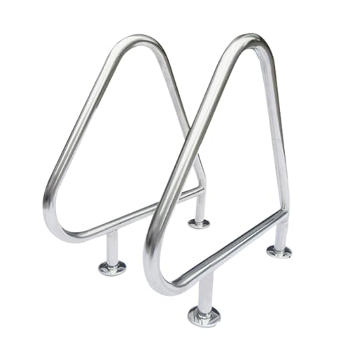 Pool Handrail,304 Stainless Steel Pool Railing,Swimming Pool Stair Rail,with Quick Mount Base,250 LBS Load Capacity,for Indoor Outdoor Pool Water Park