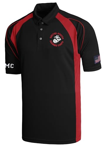 Malham USA Official USMC Polo Shirt for Men - Licensed Marine Corps Apparel, High-Performance3
