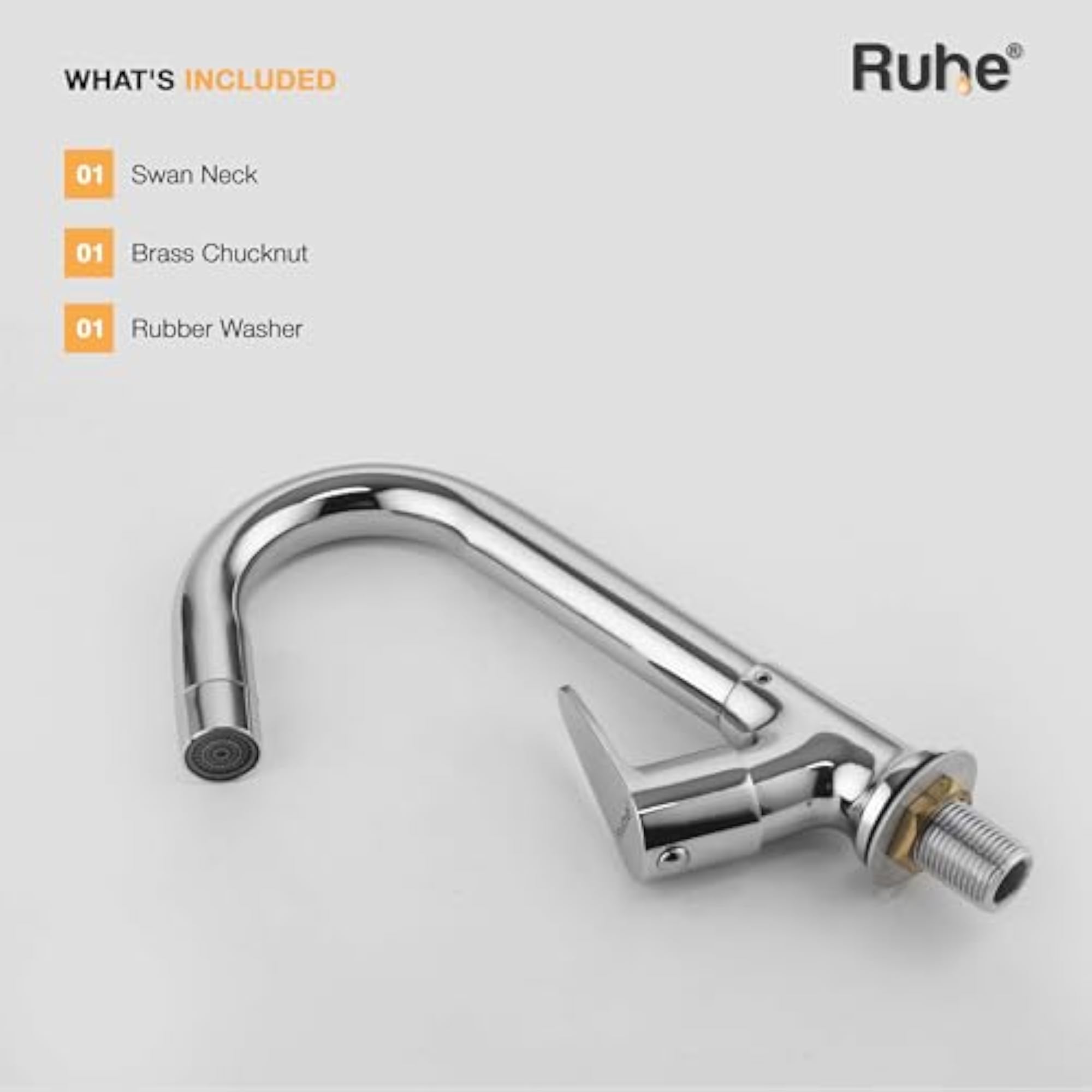 Brass Swan Neck Faucet with Swivel Spout for Kitchen & Bathroom