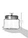 Anchor Hocking Montana Glass Jars with Fresh Sealed Lids, Brushed Metal, 48 oz (Set of 4)