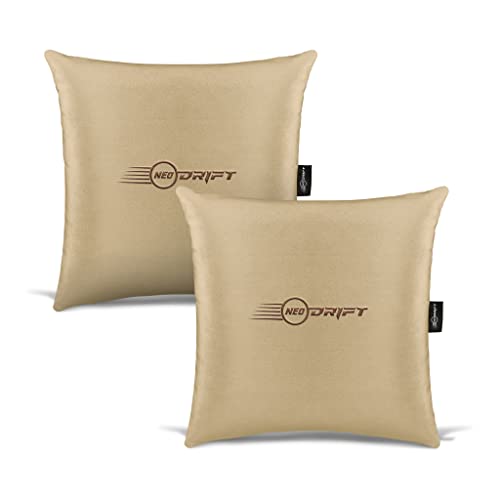 Image of Neodrift - Back Support for Lumbar Support Memory Foam Orthopedic Backrest Cushion for Lower Back Pain Relief for Car Seat, Office Chair, Home Sofa (Square Pillow, Beige)