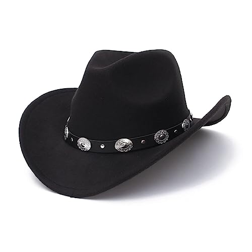 Utaly Girls-Toddler Fedoras Western Cowgirl Cowboy Hat with Buckle Belt for Kids Girls Boys 4-8 Years