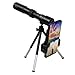 4K 10-300X40mm Super Telephoto Zoom Monocular Telescope, with Smartphone Holder Tripod,Fogproof Waterproof Military Telescope for Bird Watching Travelling Hiking Camping (monocula+ Tripod)