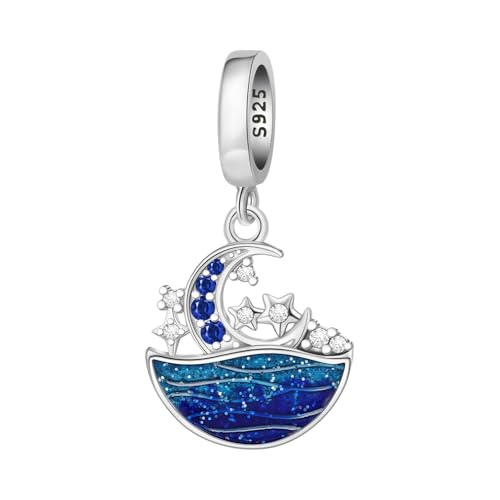 CYCUFF Abalorio de plata de ley 925 adecuado para collares, pulseras, colgantes, joyas, regalo para familiares, amigas y mujeres, CHARM, Plata de ley, Circonita cúbica
