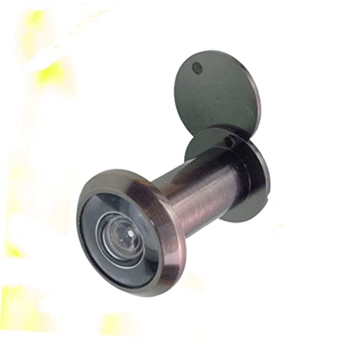 NUOBESTY Mirilla de cobre con tapa trasera resistente para mayor seguridad, diseño de orificio para vista amplia para uso en hogar, oficina y hotel, acabado bronce miniatura 5