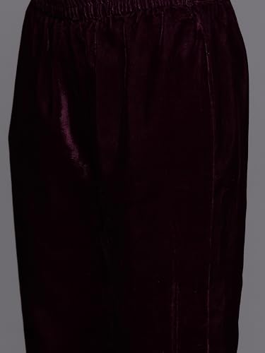 Image of Varanga Women's Velvet Solid Regular Suit Set