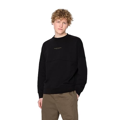Armani Exchange Men's Cotton French Terry Utility Logo Drop Shoulder Pullover Sweatshirt - Main Image