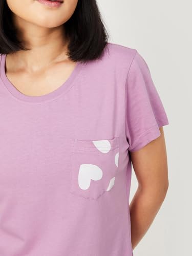 Image of Max Women's Printed Round Neck Half Sleeve Cotton Pyjama Set