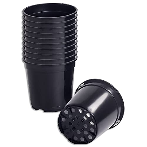 Wohnkult 20 x Anzuchttopf Pflanztopf H 7 L schwarz Ø 22 cm x 25,5 cm Blumentopf Blumenkübel Pflanztöpfe