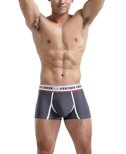 Men's Boxers Briefs Dual Pouch Breathable Underwear Separated Pouch Trunks4