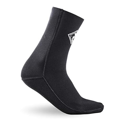 Two Bare Feet Wetsuit Socks - Neoprene Socks for Adults & Kids in 2.5mm, 5mm & 7mm for Surfing, Swimming, Paddleboarding (Large, 5mm) Cover