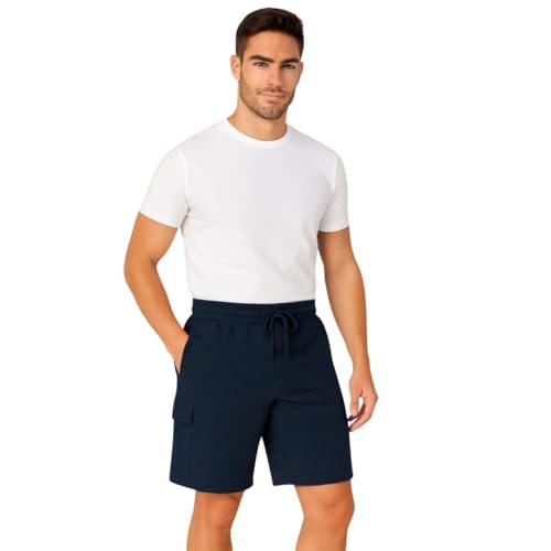 Image of KART BLACK Plus Sizes Men's Cotton Knee Length Shorts (XXL,3XL,4XL,5XL,6XL,7XL,8XL Shorts) | Gym Life Printed Shorts | Casual and Night Wear Mens Shorts