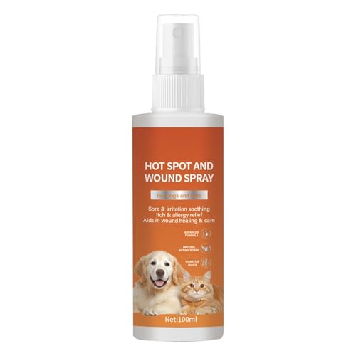 Dog Wound Spray, Pet Burns Recovery Liquid, Gentle Healing Formula, Skin Repair and Protection, 1.57x5.16inc, Safe Portable Compact Versatile Ideal for Dogs, Cats, and All Animals