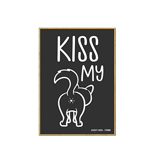 Honey Dew Gifts, Kiss My, 2.5 inch by 3.5inch, Locker Decorations, Refrigerator Magnets, Decorative Funny Magnets, Sayings Magnets, Cat Lady Gifts, Cat Magnet, 75988