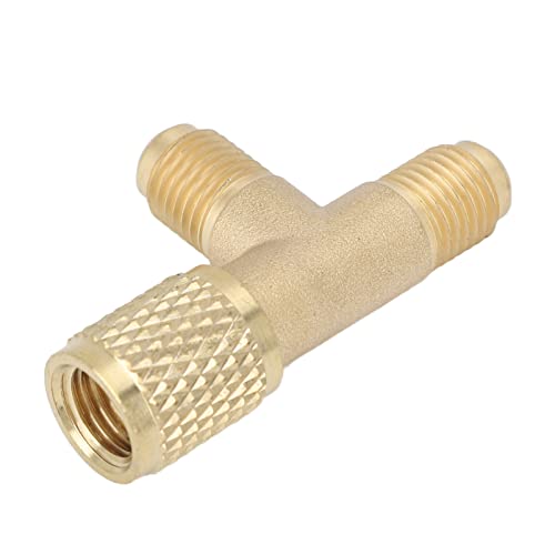 Adaptador Tee para bomba de vacío HVAC 1/4'' con conector giratorio miniatura 4