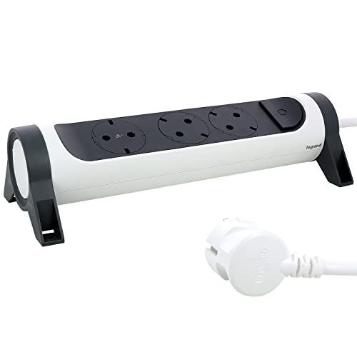 Multiprise rotative Legrand 3 prises avec interrupteur et long câble 3m