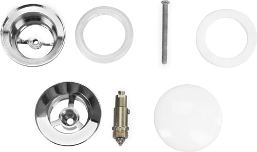 Cornat Ablaufventil für Waschtische - 1 1/4 Zoll AG - Ø 66 mm - Mit Push-Open-Funktion - Weiß/Pop-Up-Ventil/Waschbeckenablauf / T317425