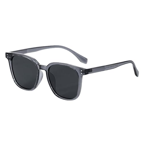 Lunettes de soleil carrées UV400 homme femme légères gris marron