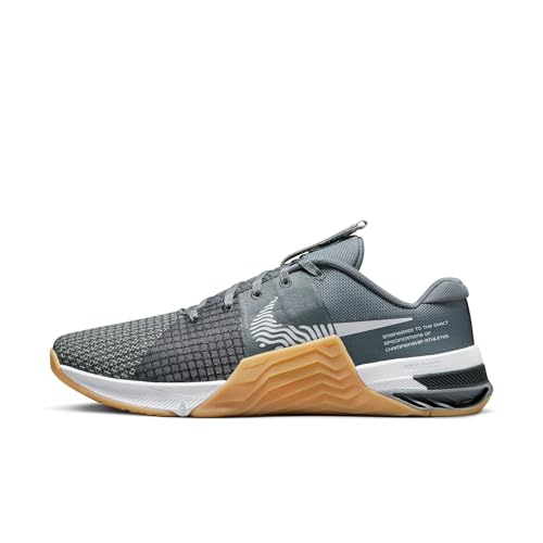 Nike Men's Metcon 8 Training Shoes, Smoke Grey White Dk Smoke Grey, 42 EU