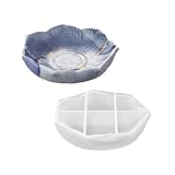 Flexible Silikonform zum Basteln, Blumenform, Epoxidharz, Schmuckschale, dekorative Aufbewahrungsplatte, Antihaft-Silikonharz, Gießbehälter