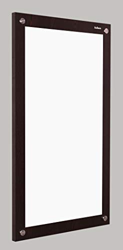 Image of Madhuran Engineered Wood Frameless Wall Mounted Mirrors (39.5X68 CM, Wenge) Bathroom Washbasin Toilet Organizer Dressing Table Cupboard Makeup Organisers