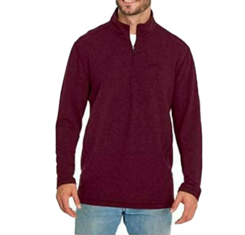 Orvis Men’s Soft Quarter Zip Pullover (Dusty Maroon, Medium)