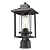 Rosient Outdoor Post Light, Exterior Post Lantern Lamps, Pathway Post Lighting Fixture, Post Lights Fixture in Black Finish with Clear Glass Shade for Garden, Backyard, Patio, Lawn, Driveway