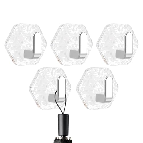 タオル用バスルームフック - 壁用バスルームフック、ダメージなし、ドリル不要の剥がして貼るローブホルダーラック。アパート、RV、キッチン、寮、プールサイド用。