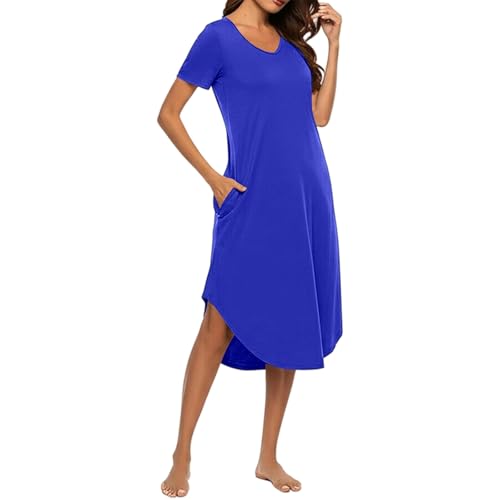 Vestido de verano para mujer de muselina con cuello en V informal