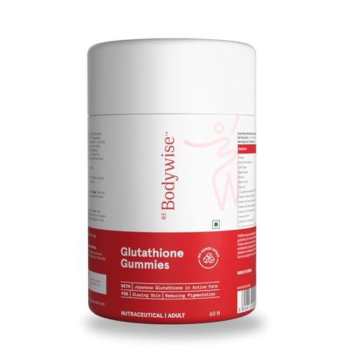 Be Bodywise Glutathione Gummies 250 mg | 60N | Reduces Pigmentation Enhances Radiance Protects Against Pollution & UV Damage