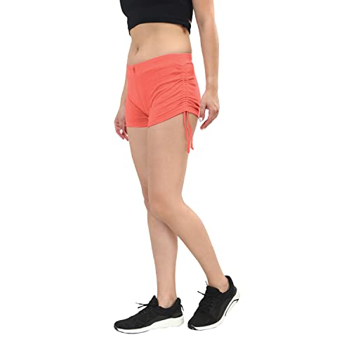 Image of TWGE Womens Cotton Hot Shorts - Short Pants for Ladies Stretchable Athletic Shorts Comfortable Fit with Elastic Waistband - Active Wear Ideal for Gym Yoga & Nightwear