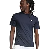 Champion Men's Athletic Short Sleeve T-Shirt, Standard Fit, Moisture Wicking, Anti Odor, Available in Regular and Big & Tall, Navy, Medium