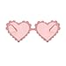 OZPYKAE Girl Heart Sunglasses,Fashion Cute Glasses UV Protection Outdoor Girl Heart Shaped Sunglasses for Toddler Party Beach (Green+Pink)