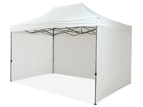 Gazebo 3x4,5 mt Pieghevole Impermeabile Da Esterno, con Tre Pareti