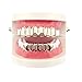 Smileheven Hiphop Teeth Grillz Punk Set Gold/Silver Plated Dental Jewelry (Upper & Lower) Adjustable Snap-on Teeth Covers for Parties, Concerts - Hip Hop Fashion Accessories (Silver,Fang Grillz)