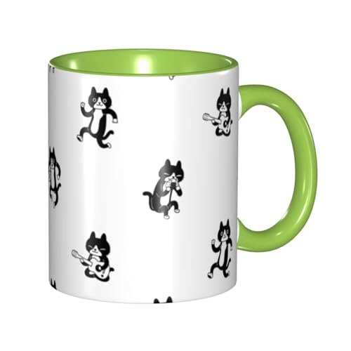 マグカップ 漫画 黒猫 猫柄 ネコ コーヒーカップ 330ml 陶器 食器 おしゃれ 男女兼用 ミルクコップ コーヒー ティー オフィス 家庭用 誕生日 贈り物