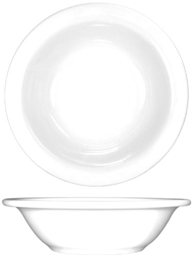 ITI-DO-10 Porcelain Dover 10-Ounce 6.375-Inch Grapefruit Bowl, 36-Piece, White