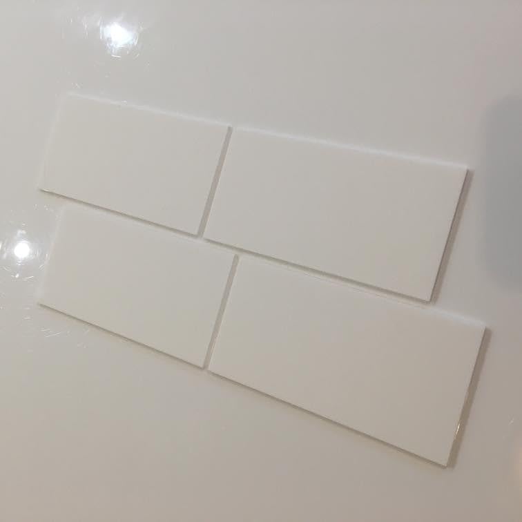Azulejos rectangulares para pared irrompibles, seguros para niños, color blanco, paquete de 10-20 x 10 cm