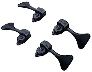 Hipshot Ultralite Bass Guitar Tuner Set - 4 Black Tuners - 3/8
