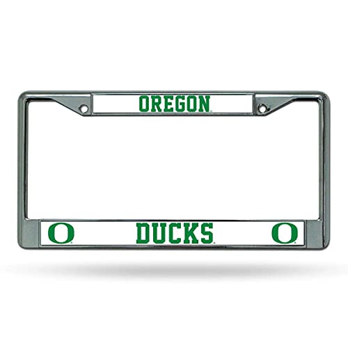 Rico Industries NCAA Oregon Ducks Standard Chrome License Plate Frame , 6 x 12.25