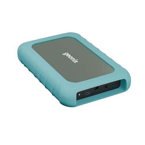 Image of Geonix PowerShell AL7 4TB External Hard Drive 3.5 Inch Desktop HDD with 12V External Power Adapter, USB 3.1 5Gbps UASP, Shockproof, Windows /macOS /Linux /Android, 3 Year Warranty (Martini Gray)